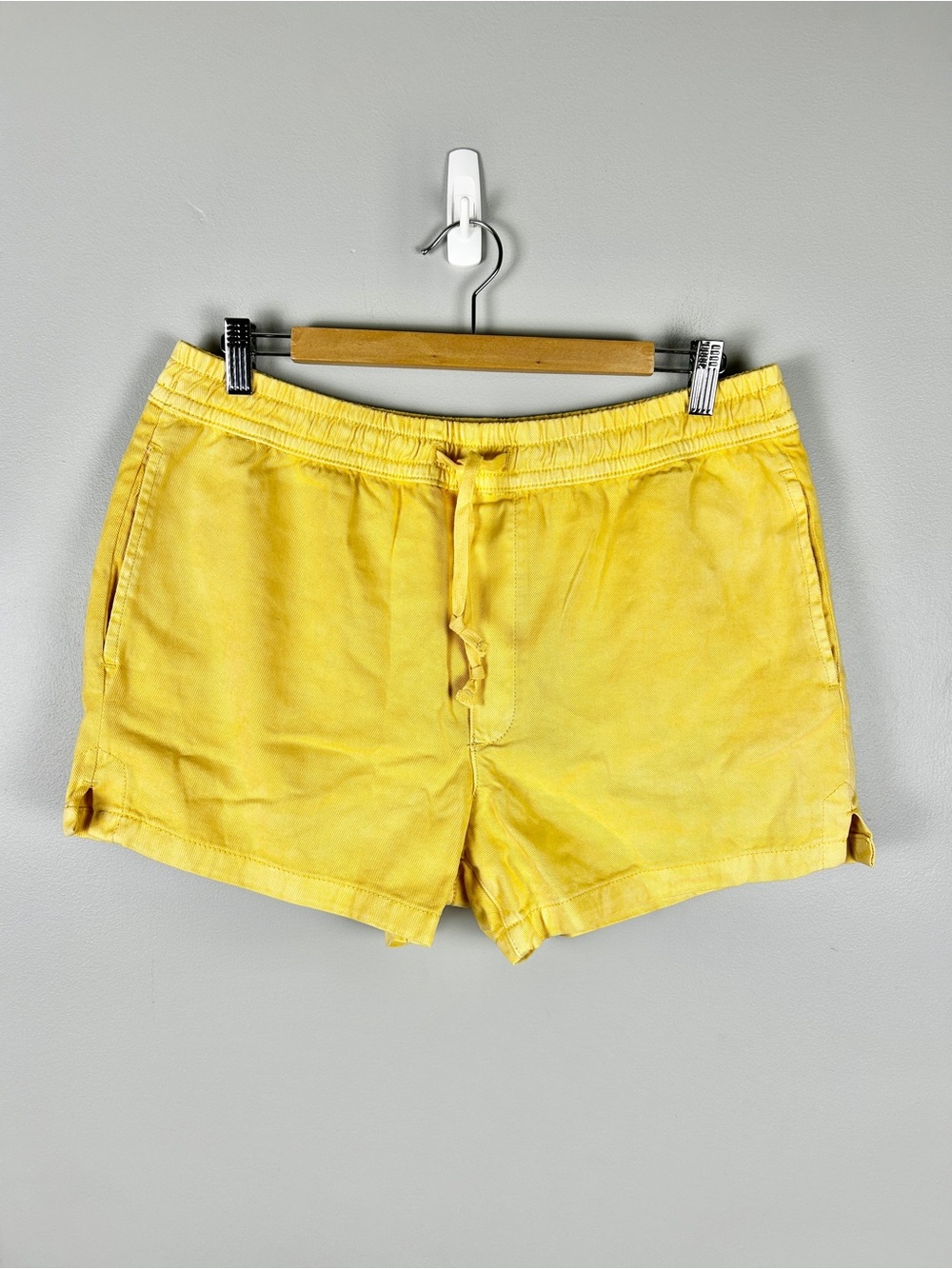 GAP Cotton Pull On Shorts Lightweight Denim Yellow Medium Track Coastal Casual